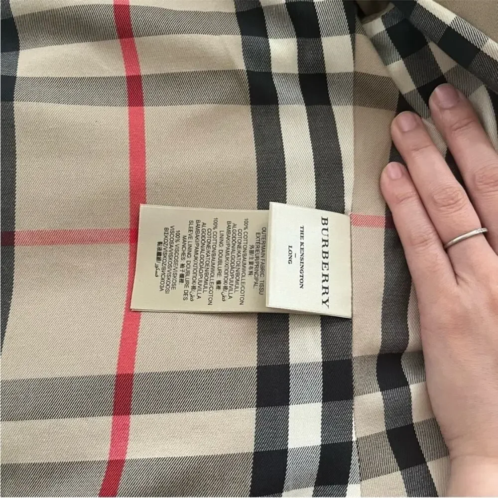 BURBERRY Kensington Long Trench Coat Jacket 2 - Picture 13 of 13